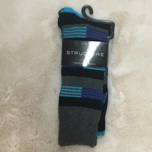 Structure | Men's Crew Socks | Size 7-12 | 2 Pack